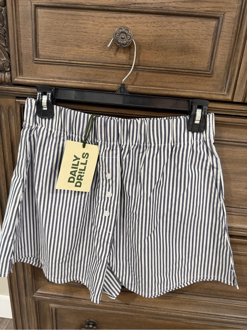 Daily Drills Denim and White Shorts